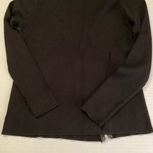 Black sweater with zipper